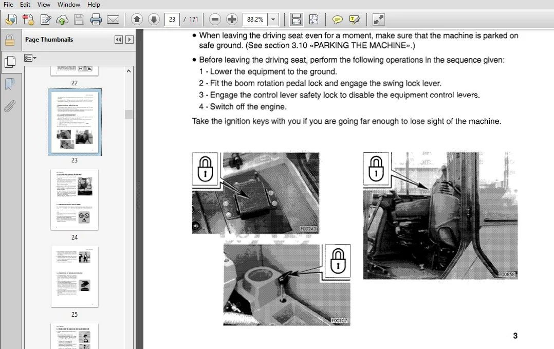 KOMATSU PC95-1 HYDRAULIC EXCAVATOR OPERATION & MAINTENANCE MANUAL (SN: 5001617 & UP) - PDF DOWNLOAD - Image 4