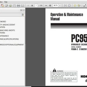KOMATSU PC95R-2 HYDRAULIC EXCAVATOR OPERATION & MAINTENANCE MANUAL (SN:21D5220114 & UP) KOMATSU PC95R-2 - PDF DOWNLOAD