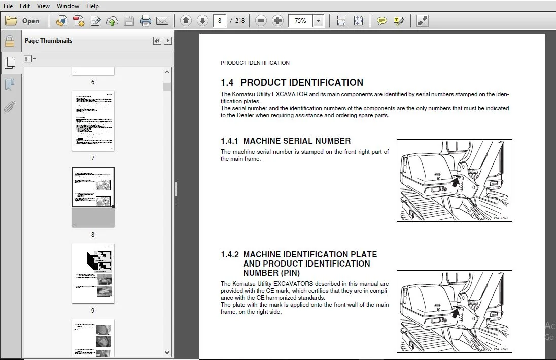 KOMATSU PC95R-2 HYDRAULIC EXCAVATOR OPERATION & MAINTENANCE MANUAL (SN:21D5220114 & UP) KOMATSU PC95R-2 - PDF DOWNLOAD - Image 3