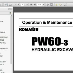 KOMATSU PW60-3 HYDRAULIC EXCAVATOR OPERATION & MAINTENANCE MANUAL (SN:2001 & UP) KOMATSU PW60-3 - PDF DOWNLOAD