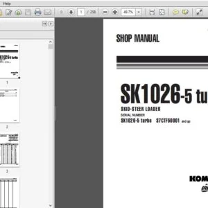 KOMATSU SH1026-5 TURBO SKID STEER LOADER SERVICE REPAIR MANUAL (SN:37CTF50001 & UP) KOMATSU SH1026-5 - PDF DOWNLOAD