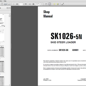 KOMATSU SK1026-5N SKID STEER LOADER SERVICE REPAIR MANUAL (SN:A80001 & UP) - PDF Download