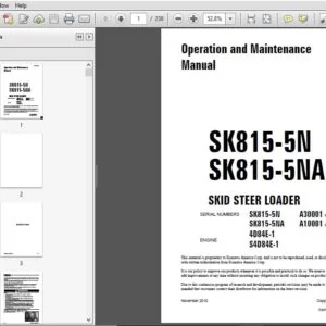 KOMATSU SK815-5N SK815-5NA SKID STEER LOADER Operation and Maintenance Manual - PDF DOWNLOAD