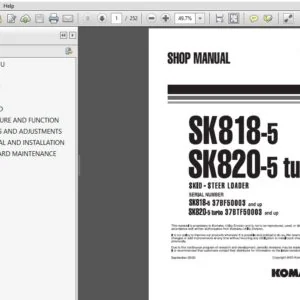 KOMATSU SK818-5 SK820-5 TURBO SKID STEER LOADER SERVICE REPAIR MANUAL - PDF DOWNLOAD