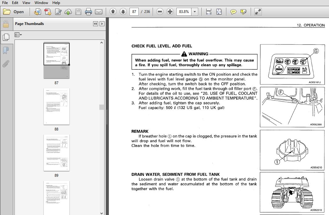 KOMATSU SUPER D155AX BULLDOZER OPERATION & MAINTENANCE MANUAL (SN ...