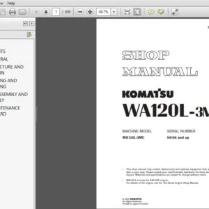 KOMATSU WA120L-3MC SERVICE REPAIR MANUAL (SN:54104 & UP) KOMATSU WA120L-3MC - PDF DOWNLOAD