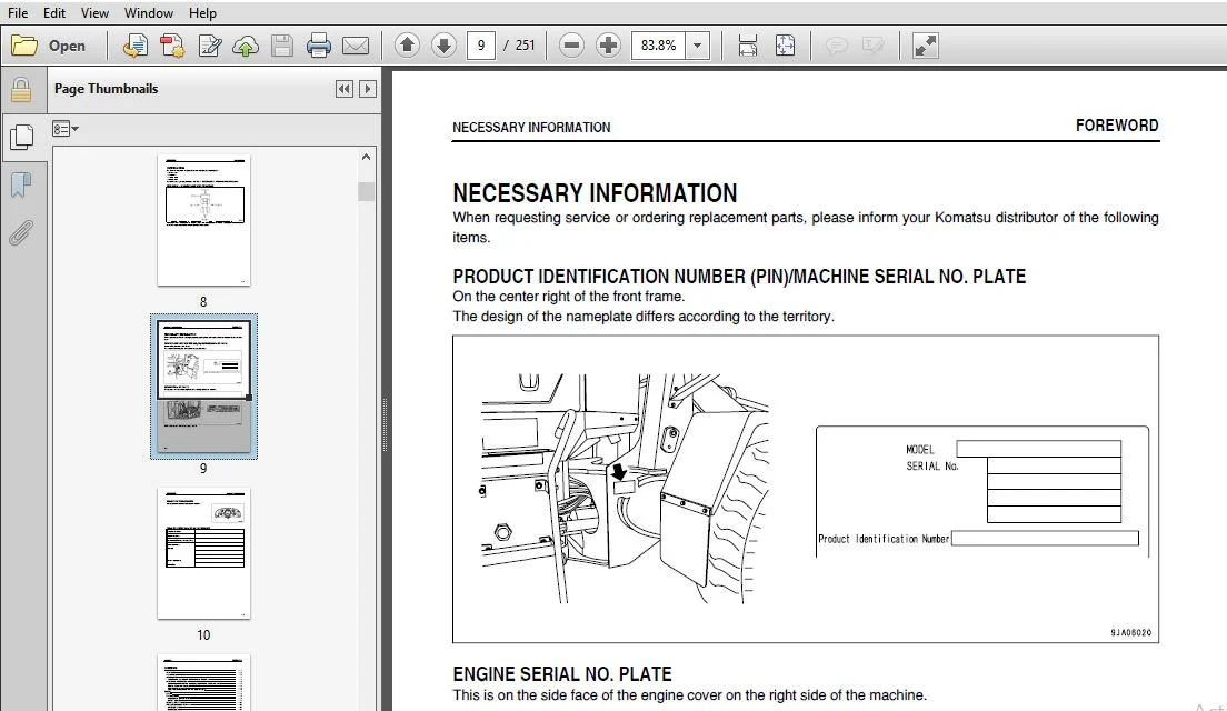 KOMATSU WA200L-5 WHEEL LOADER OPERATION & MAINTENANCE MANUAL (SN:68582 & UP) KOMATSU WA200L 5 - PDF DOWNLOAD - Image 4
