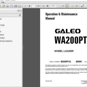 KOMATSU WA200PT-5L WHEEL LOADER Operation & Maintenance Manual (SN:A89001 & UP) KOMATSU WA200PT-5L - PDF DOWNLOAD