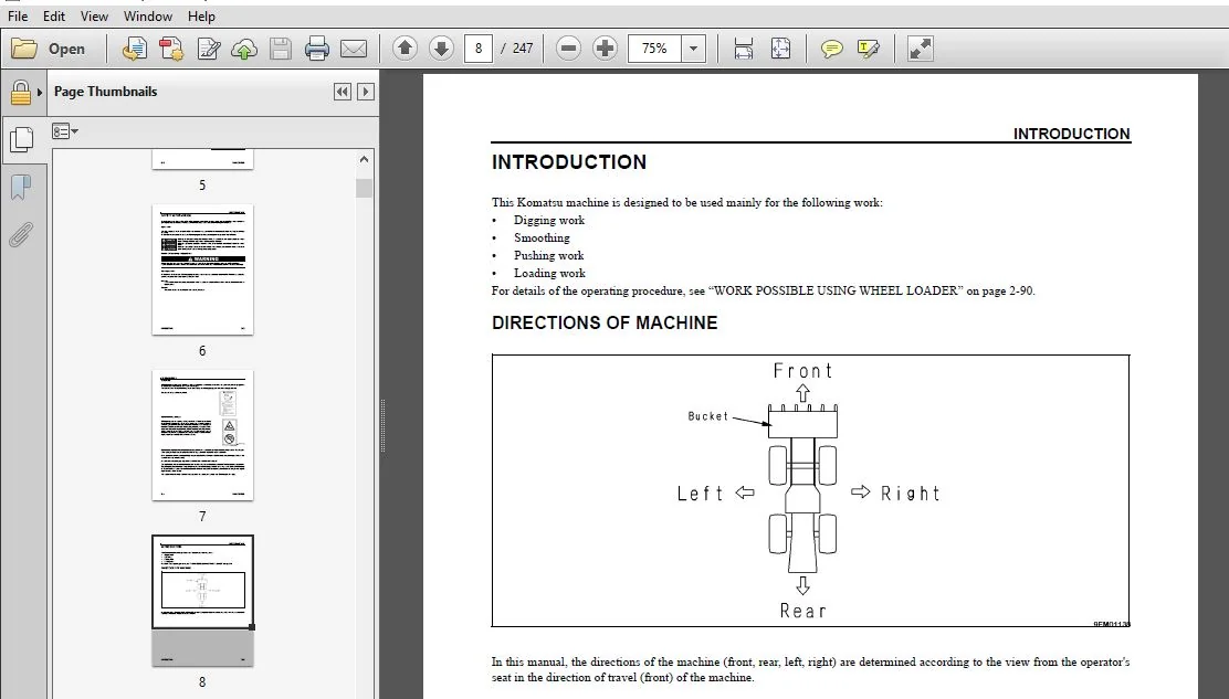 KOMATSU WA200PT-5L WHEEL LOADER Operation & Maintenance Manual (SN:A89001 & UP) KOMATSU WA200PT-5L - PDF DOWNLOAD - Image 3