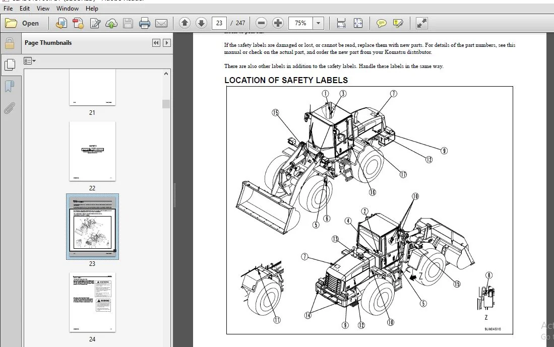 KOMATSU WA200PT-5L WHEEL LOADER Operation & Maintenance Manual (SN:A89001 & UP) KOMATSU WA200PT-5L - PDF DOWNLOAD - Image 4