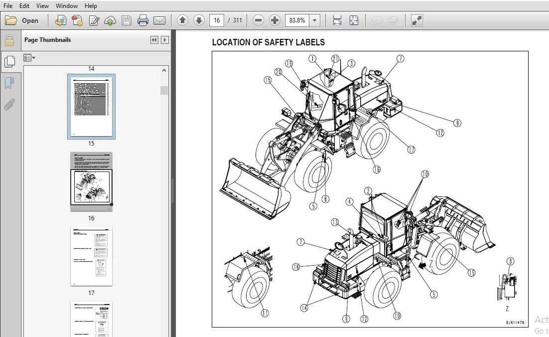 KOMATSU WA200PZ-6 WHEEL LOADER OPERATION & MAINTENANCE MANUAL (SN:71080 & UP) KOMATSU WA200PZ 6 - PDF DOWNLOAD - Image 2