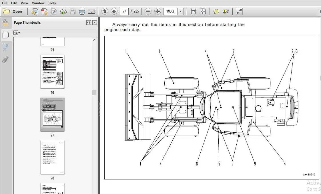 KOMATSU WA250-3A WHEEL LOADER OPERATION & MAINTENANCE MANUAL (SN:WA250-3A 53305 and up) KOMATSU WA250 3A - PDF DOWNLOAD - Image 3