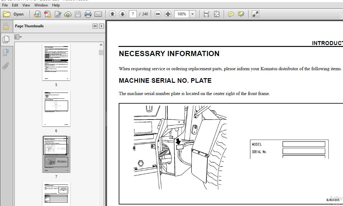 KOMATSU WA250PT-5L WHEEL LOADER Operation & Maintenance Manual (SN:A79001 & UP) KOMATSU WA250PT-5L - PDF DOWNLOAD - Image 2