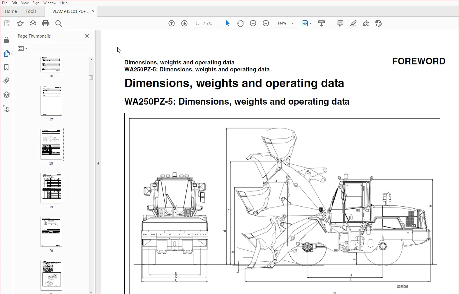 KOMATSU WA250PZ-5 WHEEL LOADER OPERATION & MAINTENANCE MANUAL (SN:H50051 & UP) KOMATSU WA250PZ 5 - PDF DOWNLOAD - Image 3