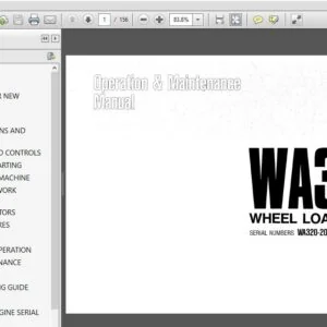 KOMATSU WA320-1 WHEEL LOADER OPERATION & MAINTENANCE MANUAL (SN:WA320-20001 & UP) KOMATSU WA320-1 - PDF DOWNLOAD