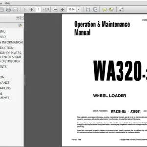 KOMATSU WA320-3 WHEEL LOADER OPERATION & MAINTENANCE MANUAL (SN:A30001 and up) KOMATSU WA320-3 - PDF DOWNLOAD