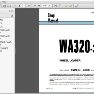 KOMATSU WA320-3 WHEEL LOADER SERVICE REPAIR MANUAL (SN: A30001 & UP) - PDF DOWNLOAD