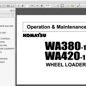 KOMATSU WA380-1 WA420-1 WHEEL LOADER OPERATION & MAINTENANCE MANUAL (SN:20001 & UP) KOMATSU WA380-1 - PDF DOWNLOAD