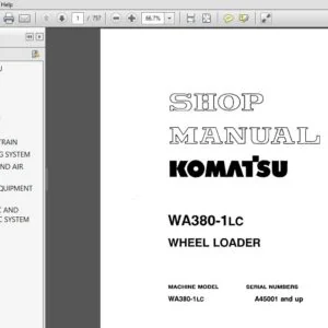 KOMATSU WA380-1LC WHEEL LOADER SERVICE REPAIR MANUAL - PDF Download