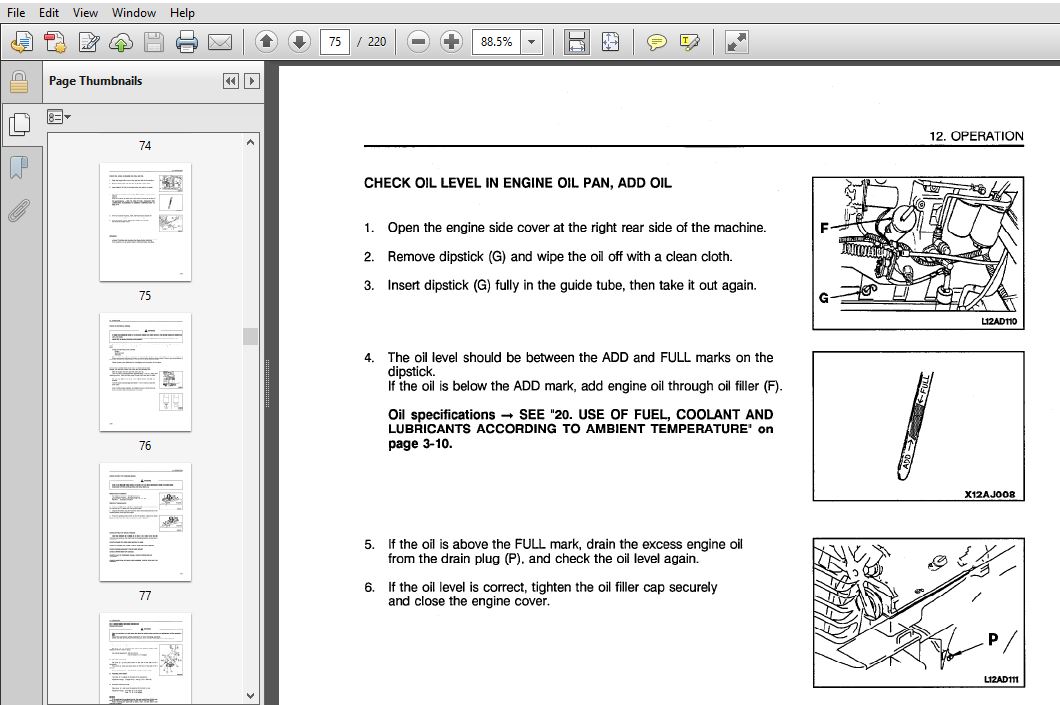 KOMATSU WA380-3 WHEEL LOADER OPERATION & MAINTENANCE MANUAL (SN:WA380 ...