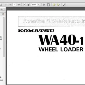 KOMATSU WA40-1 WHEEL LOADER OPERATION & MAINTENANCE MANUAL (SN:1001 & UP) KOMATSU WA40-1 - PDF DOWNLOAD