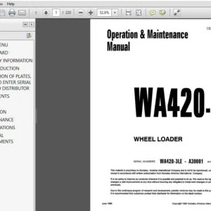 KOMATSU WA420-3 WHEEL LOADER OPERATION & MAINTENANCE MANUAL (SN:A30001 & UP) KOMATSU WA420-3 - PDF DOWNLOAD
