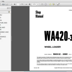 KOMATSU WA420-3 WHEEL LOADER SERVICE REPAIR MANUAL (SN:A30001 & UP) - PDF Download