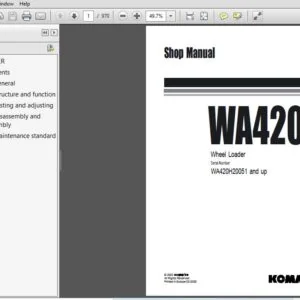 KOMATSU WA420-3 WHEEL LOADER SERVICE REPAIR MANUAL (SN:WA420H20051 and up) KOMATSU WA420 3 - PDF DOWNLOAD