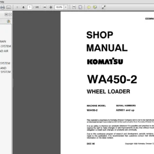 KOMATSU WA450-2 WHEEL LOADER SERVICE REPAIR MANUAL - PDF DOWNLOAD