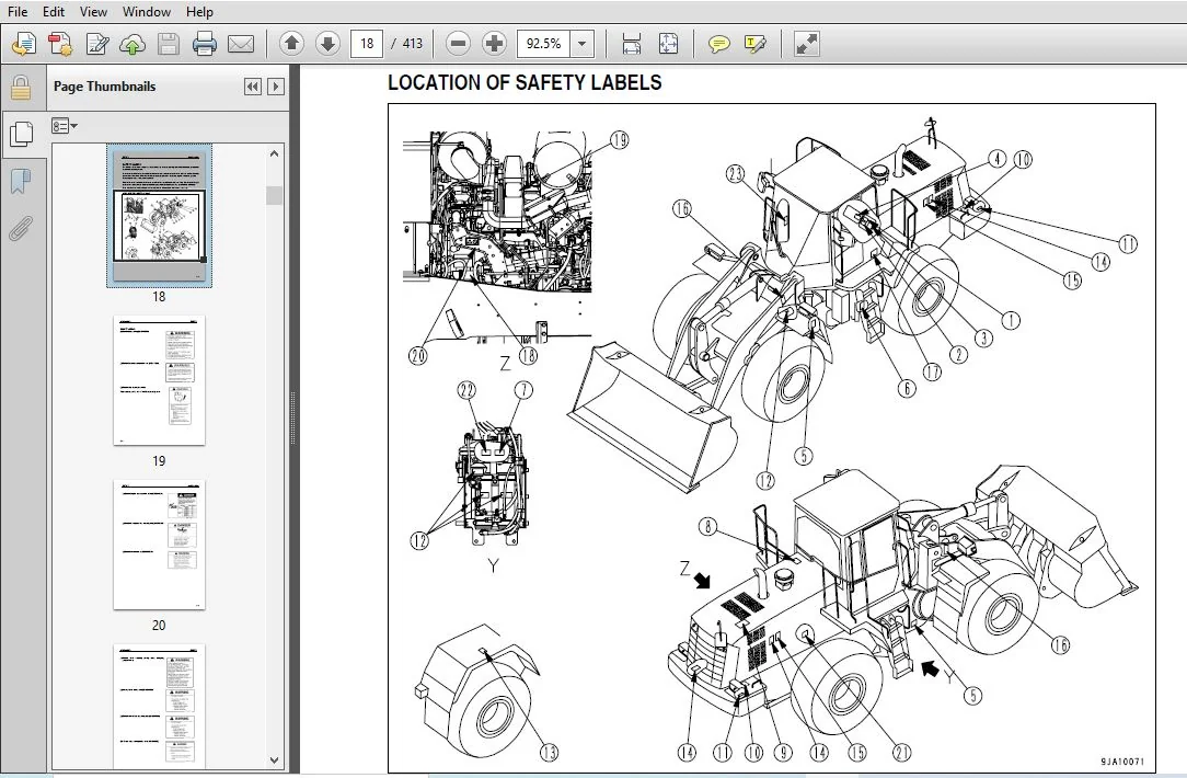 KOMATSU WA470-6 WHEEL LOADER OPERATION & MAINTENANCE MANUAL (SN:90091 & UP) KOMATSU WA470-6 - PDF DOWNLOAD - Image 3