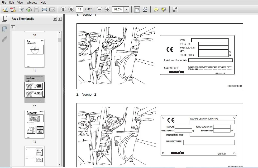 KOMATSU WA470-6 WHEEL LOADER OPERATION & MAINTENANCE MANUAL (SN:H50051 & UP) KOMATSU WA470-6 - PDF DOWNLOAD - Image 4