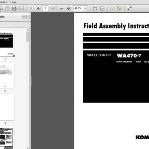 KOMATSU WA470-7 WHEEL LOADER Field Assembly Instruction MANUAL (SN:10001 & UP)  KOMATSU WA470-7 - PDF DOWNLOAD