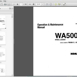 KOMATSU WA500-1L WHEEL LOADER OPERATION & MAINTENANCE MANUAL (SN:A20051 & UP) KOMATSU WA500-1L - PDF DOWNLOAD