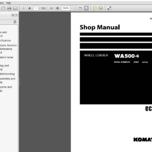 KOMATSU WA500-6 WHEEL LOADER SERVICE REPAIR MANUAL - PDF Download