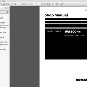 KOMATSU WA500-6R WHEEL LOADER SERVICE REPAIR MANUAL - PDF DOWNLOAD