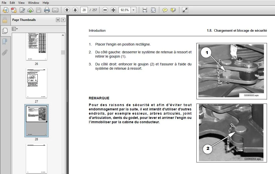 KOMATSU WA80-5 CHARGEUSE SUR PNEUS Instructions de service et de maintenance NUMERO DE SERIE H50051 (FRENCH) - PDF DOWNLOAD - Image 2