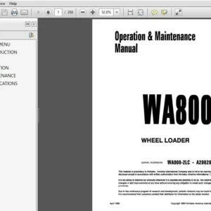 KOMATSU WA800-2 WHEEL LOADER Operation & Maintenance Manual (SN:A20020 & UP) KOMATSU WA800-2 - PDF DOWNLOAD