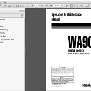 KOMATSU WA90-5 WHEEL LOADER OPERATION & MAINTENANCE MANUAL(SN:H50051 AND UP) KOMATSU WA90-5 - PDF DOWNLOAD