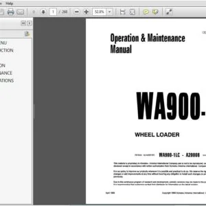 KOMATSU WA900-1 WHEEL LOADER OPERATION & MAINTENANCE MANUAL (SN:A20008 & UP) KOMATSU WA900-1 - PDF DOWNLOAD