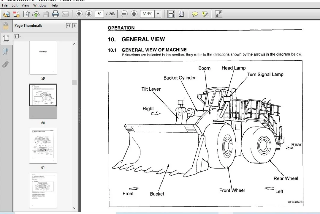 KOMATSU WA900-1 WHEEL LOADER OPERATION & MAINTENANCE MANUAL (SN:A20008 & UP) KOMATSU WA900-1 - PDF DOWNLOAD - Image 4