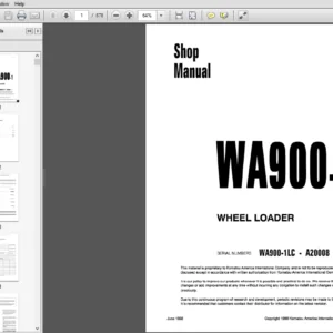 KOMATSU WA900-1 WHEEL LOADER SERVICE REPAIR MANUAL (SN A20008 & Up) - PDF DOWNLOAD