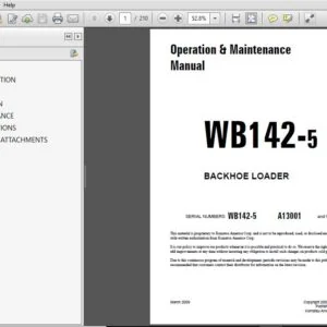 KOMATSU WB142-5 BACKHOE LOADER OPERATION & MAINTENANCE MANUAL(SN:A13001 & UP) KOMATSU WB142 5 - PDF DOWNLOAD