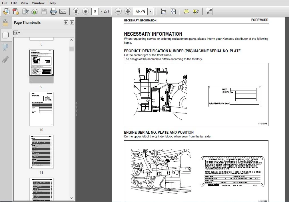 KOMATSU WD600-3 WHEEL DOZER OPERATION & MAINTENANCE MANUAL (SN:50001 & UP) KOMATSU WD600-3 - PDF DOWNLOAD - Image 3