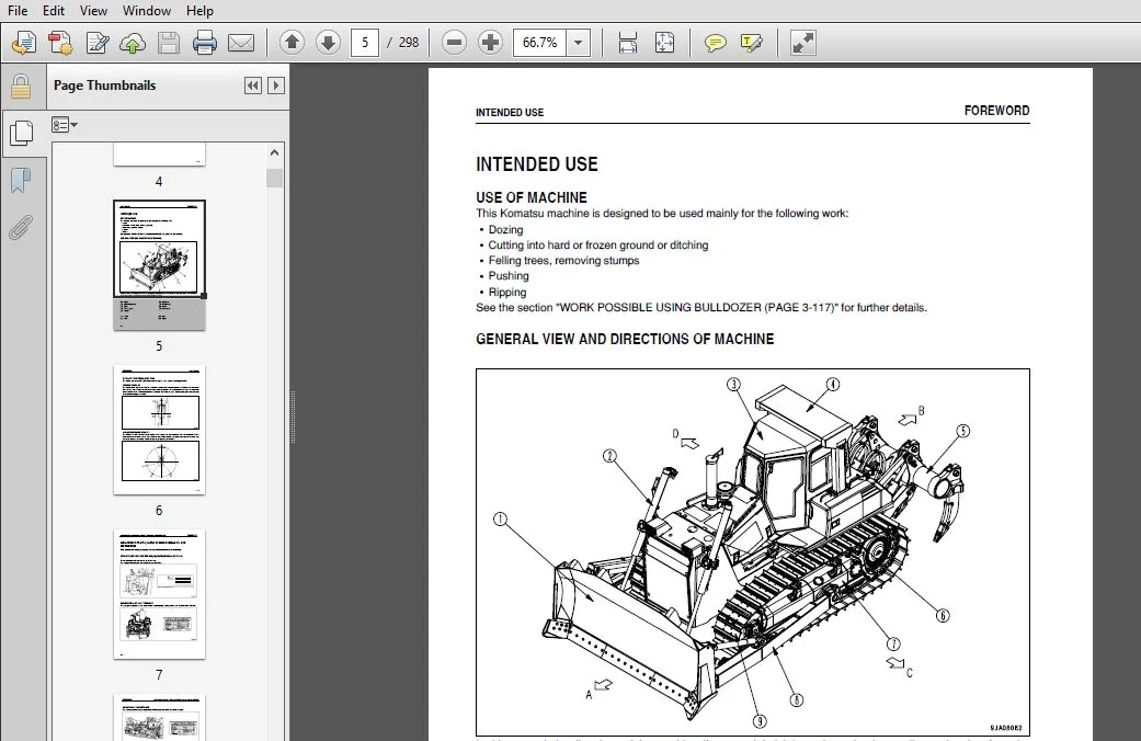 KOMATUS D85EX-15E0 D85PX-15E0 BULLDOZER OPERATION & MAINTENACE MANUAL (SN:11601 & UP) - PDF DOWNLOAD - Image 3