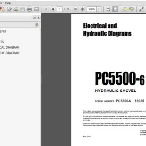 KOMATUS PC5500-6 HYDRAULIC SHOVEL Electrical and Hydraulic Diagrams Manual (SN:PC5500-6 15025)  KOMATUS PC5500 6  - Pdf Download