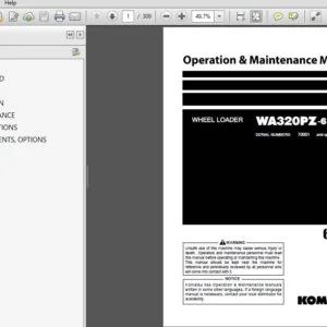 KOMATUS WA320PZ-6 WHEEL LOADER OPERATION & MAINTENANCE MANUAL (SN:70001 & UP) KOMATUS WA320PZ-6 - PDF DOWNLOAD