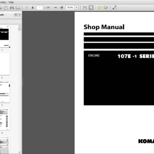 Komatsu 107E-1 Series Diesel Engine Shop Manual - PDF DOWNLOAD