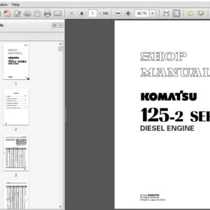 Komatsu 125-2 Series Diesel Engine Shop Manual - PDF DOWNLOAD
