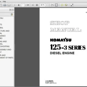 Komatsu 125-3 Series Diesel Engine Shop Manual SEBM024208 - PDF DOWNLOAD
