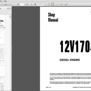 Komatsu 12V170-1 Diesel Engine Shop Manual SEBE61800104 - PDF DOWNLOAD